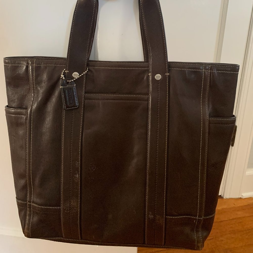 COACH Brown Leather (Cowhide) Tote Bag